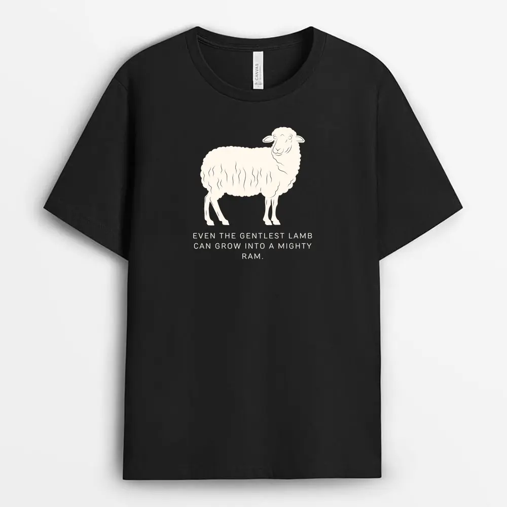 Even The Gentlest Lamb Can Grow Into A Mighty Ram Whalexgap T-Shirt - Black