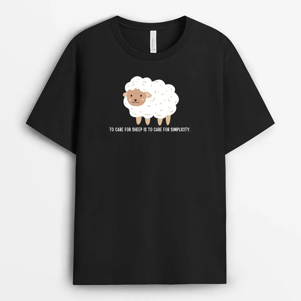 To Care For Sheep Is To Care For Simplicity Whalexgap T-Shirt - Black