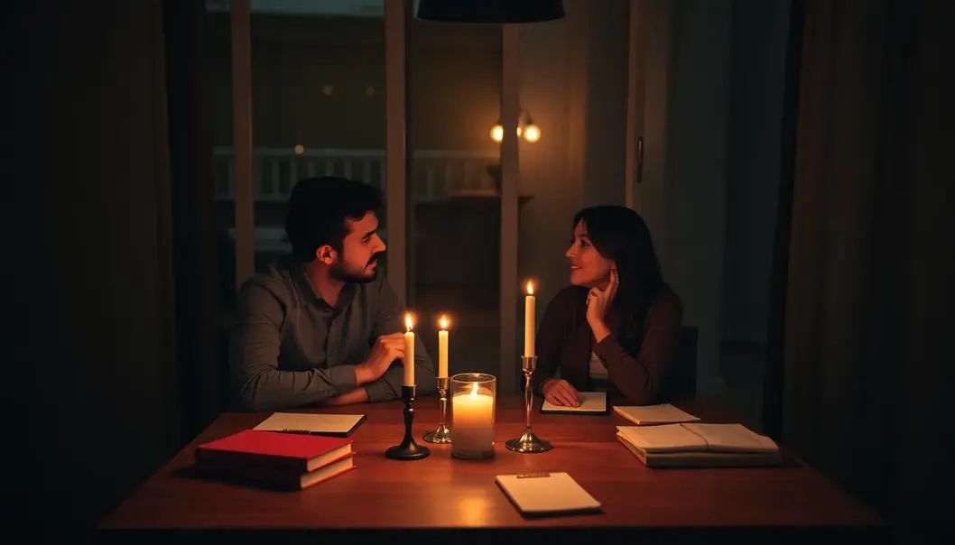 A romantic setting where couples align their career aspirations.