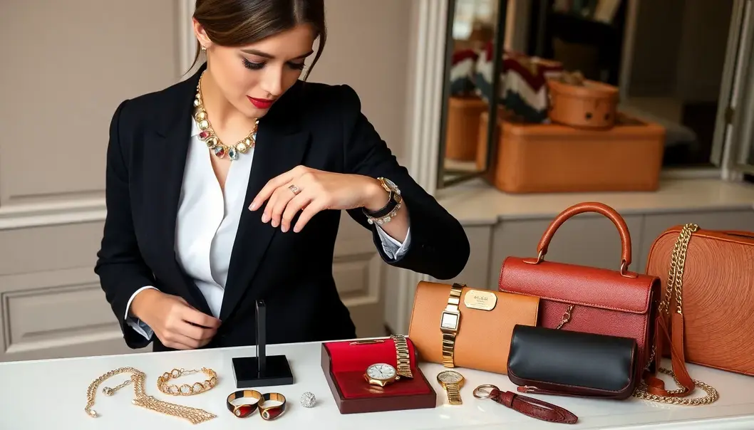 Selecting the right accessories for a balanced professional look.