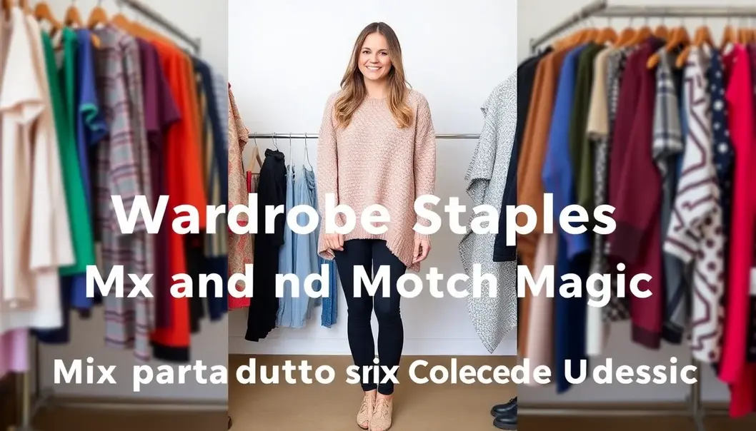 A new mom showcasing a mix-and-match postpartum outfit staple from an affordable boutique.